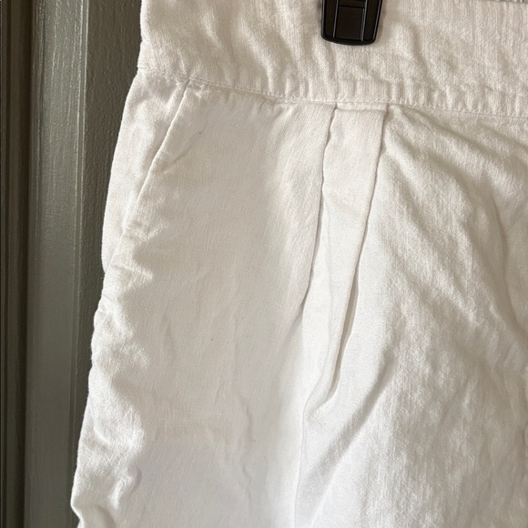 Abercrombie & Fitch White Linen Pull On Shorts - Picture 4 of 7